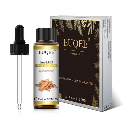 EUQEE 10Ml Pure Natural Essential Oil Lavender Jasmine Eucalyptus Vanilla Sandalwood Sweet Orange Lemon Oregano Neroli Fragrance